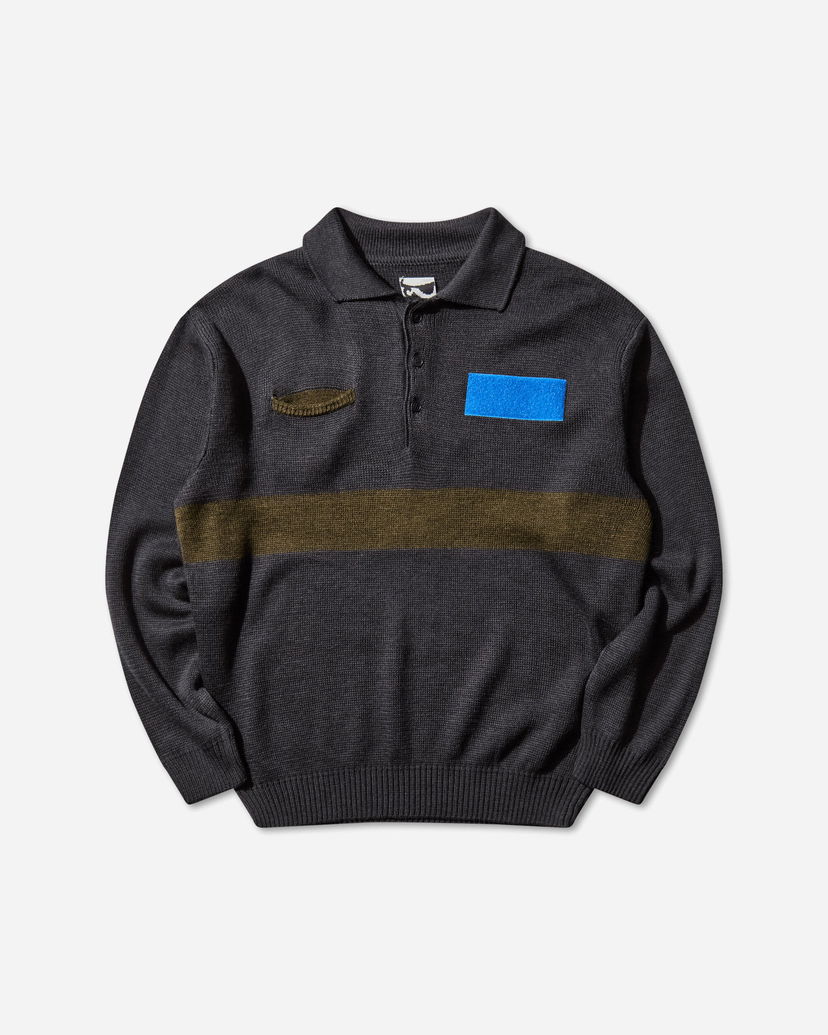 Polo majica GR10K Knitted Long-Sleeve Workwear Polo with Stripe and Patches Višebojno | CGB41206CV62 62
