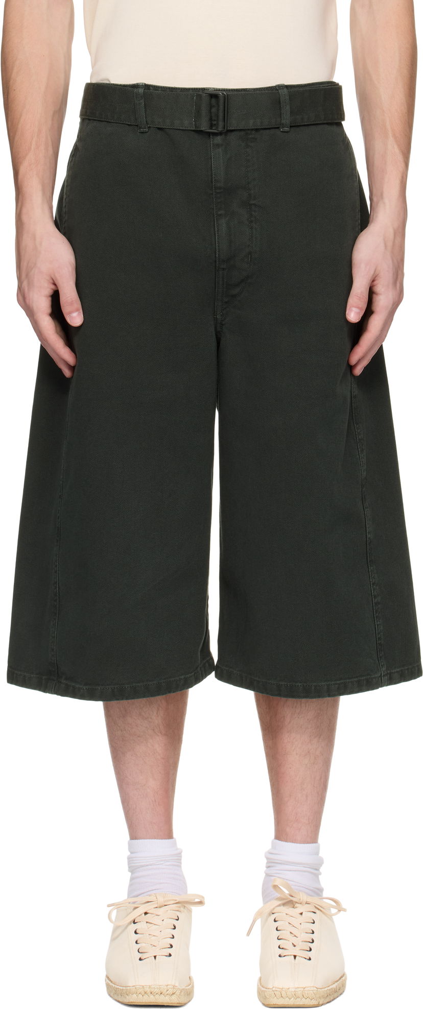 Kratke hlače LEMAIRE Lemaire Twisted Denim Shorts Zelena | PA1107 LD1039