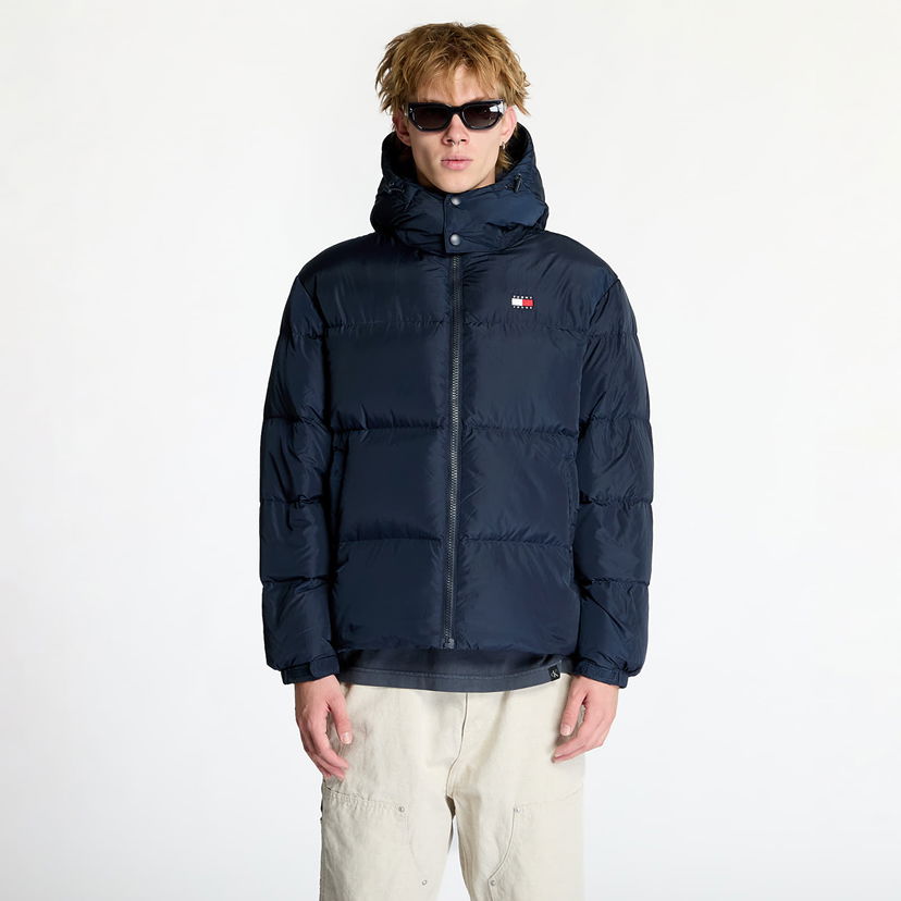 Pernata jakna Tommy Hilfiger Flag Back Alaska Puffer Jacket Blue Tamnoplava | DM0DM20479 C1G