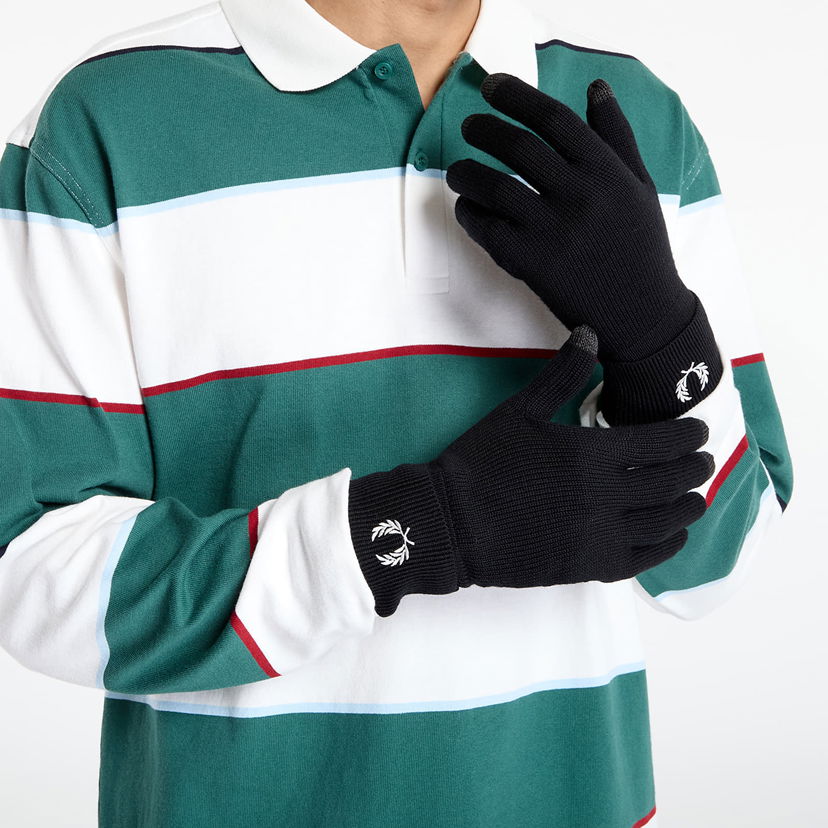 Rukavice Fred Perry Fred Perry Classic Merino Wool Gloves Crna | C1139 843