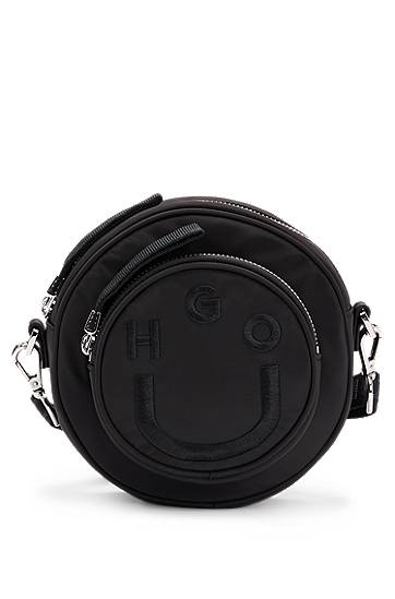 Torba za rame BOSS Happy HUGO Circular Crossbody Bag Crna | 50541785