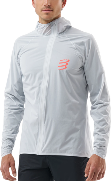 Jakna Compressport Compressport Hurricane Waterproof 10/10 Hooded Jacket Bijela | am00009b1046, 0