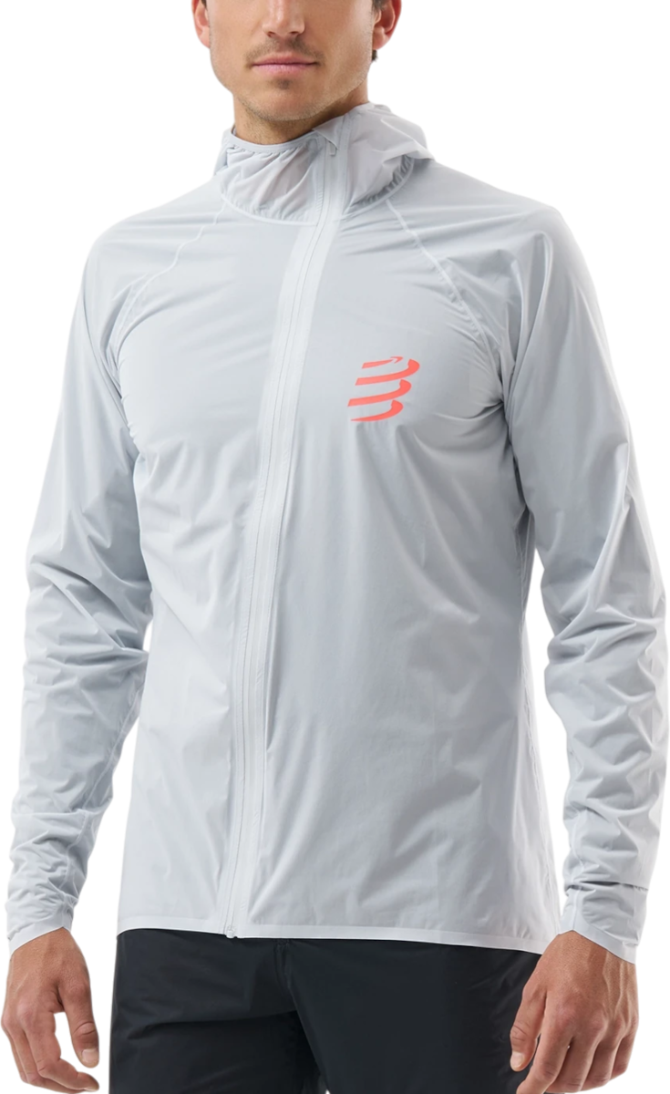 Jakna Compressport Compressport Hurricane Waterproof 10/10 Hooded Jacket Bijela | am00009b1046, 0