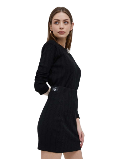 Suknja CALVIN KLEIN Cotton Stretch Side Button Skirt Crna | J20J221439