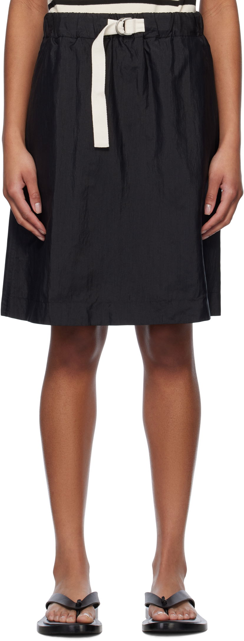Suknja Jil Sander Jil Sander Belted Midi Skirt Crna | J40MA0169_J70003