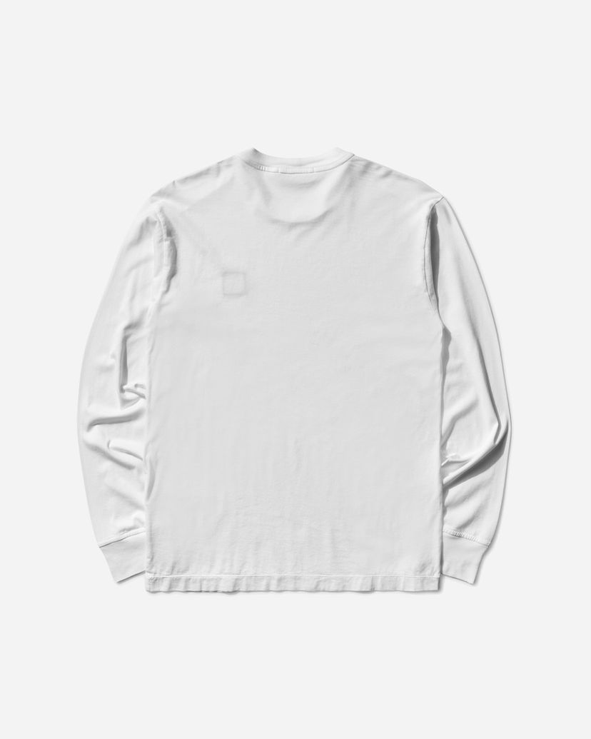 Majica kratkih rukava Stone Island Garment Dyed Logo Longsleeve T-Shirt Bijela | K2S15-2100028-S0013 V0001