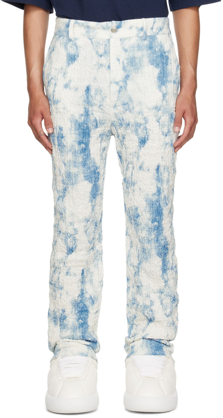 Hlače Feng Chen Wang Feng Chen Wang Printed Trousers Plava | FUS17TR07