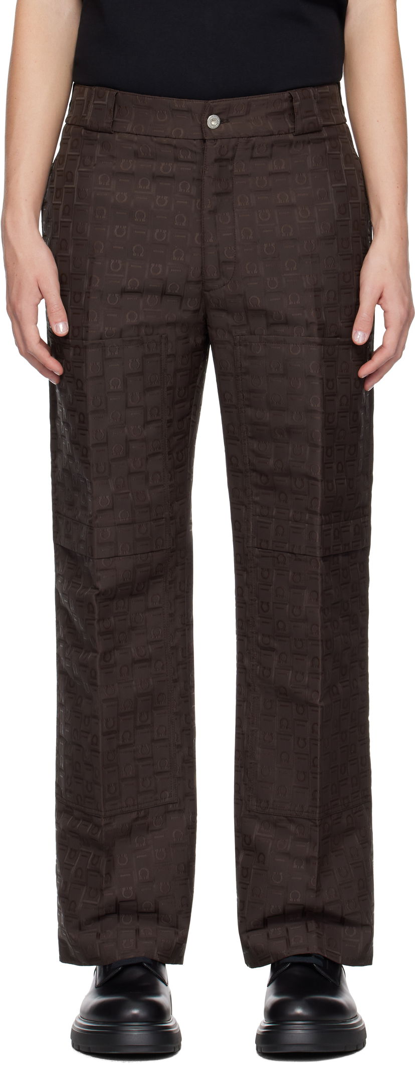 Hlače FERRAGAMO Monogram Trousers Smeđa | 777844