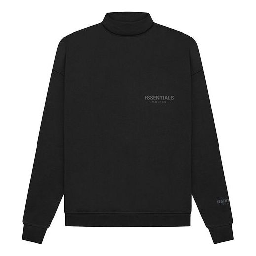 Džemper Fear of God Essentials Pullover Mockneck Sweatshirt Crna | FOG-FW21-189