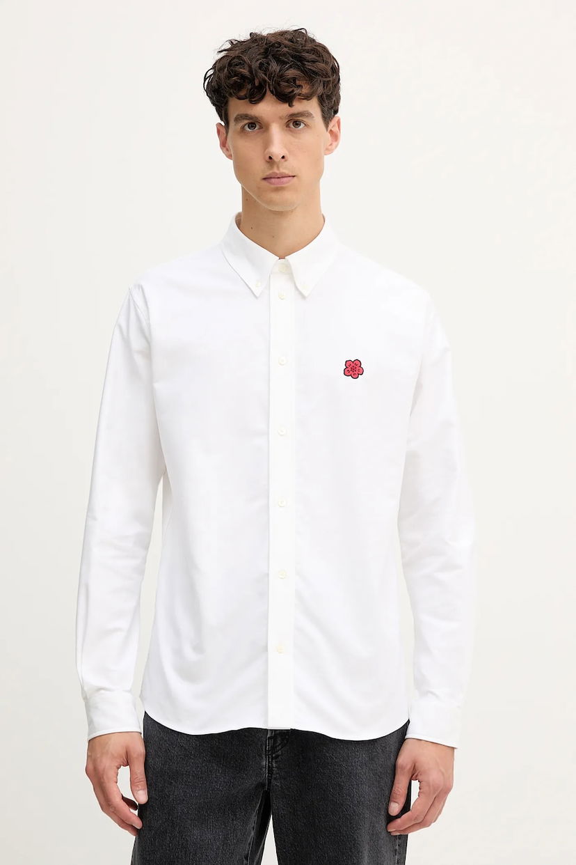 Košulja KENZO Kenzo Regular Fit Shirt with Classic Collar Bijela | FF65CH4109LO
