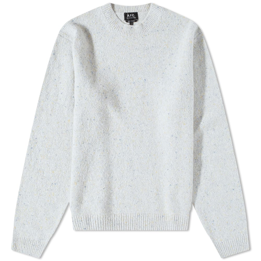 Džemper A.P.C. Chandler Donegal Crew Knit Siva | WOAOX-H23157-LAB, 0
