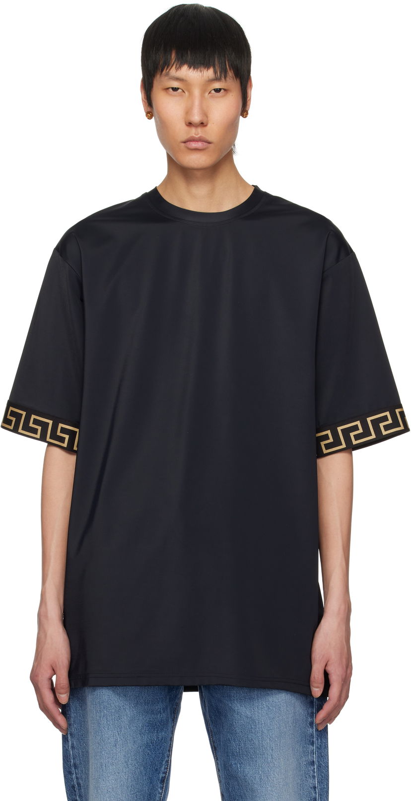 Majica kratkih rukava Versace Versace Underwear Swim T-Shirt Crna | 1004079_1A11119