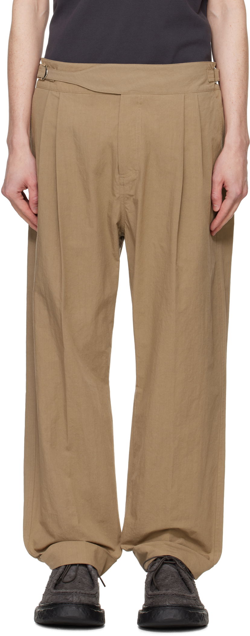 Hlače Craig Green Craig Green Double Pleat Trousers Smeđa | CGSS25CWOTRS80