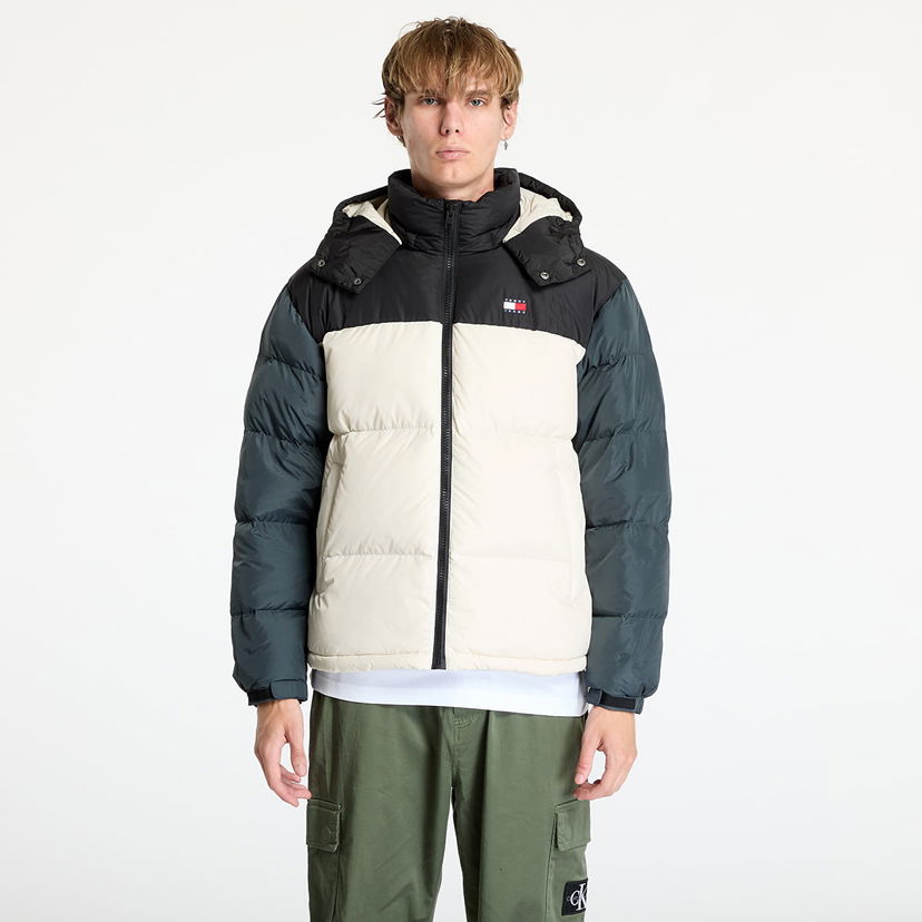 Pernata jakna Tommy Hilfiger Alaska Colorblock Puffer Jacket Beige Bež | DM0DM19639 ACG