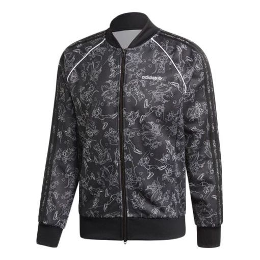 Bomber jakna adidas Originals Disney Goofy Sst Tt Crossover Print Track Jacket Crna | GD6023