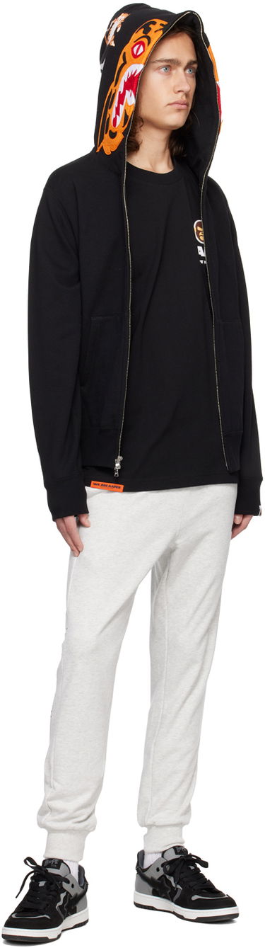 Trenirka AAPE by A Bathing Ape AAPE by A Bathing Ape Embroidered Sweatpants Siva | AAPPTMA691XAMWH2, 3