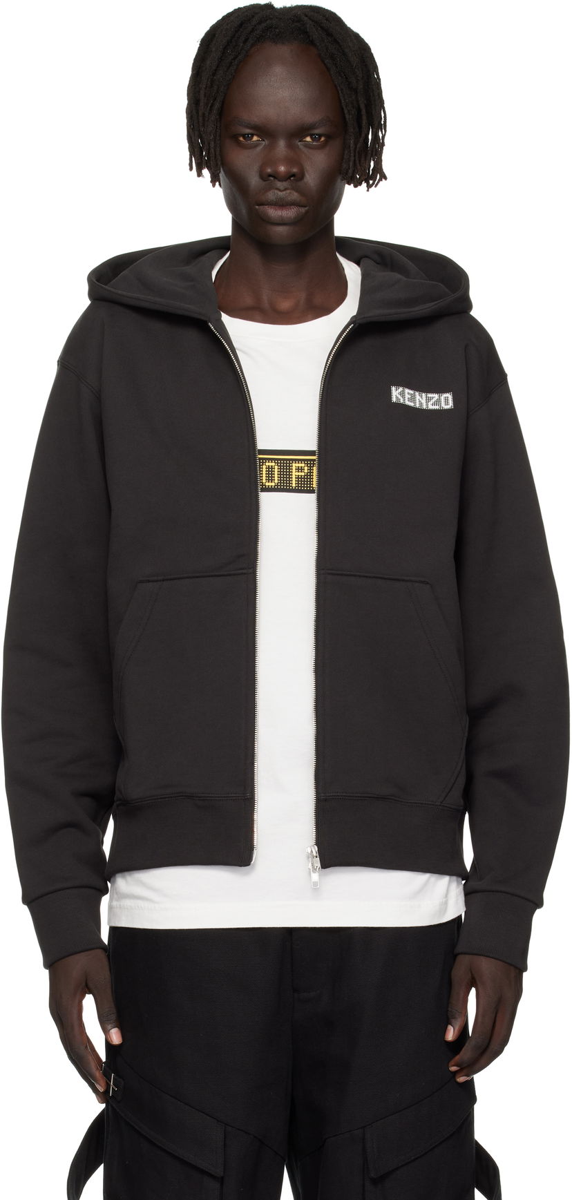 Dukserice KENZO Kenzo Paris 'KENZO City' Full-Zip Hoodie Crna | FF65HO2544MC