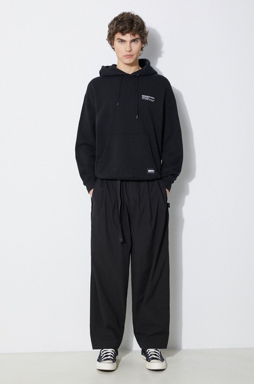 Dukserice Neighborhood NEIGHBORHOOD Plain Sweat Parka Hoodie Crna | 241FPNH.CSM02, 1