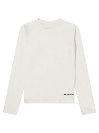 Majica kratkih rukava Jil Sander Long Sleeve Crew Logo Top Bijela | J40GC0022-J70021-102