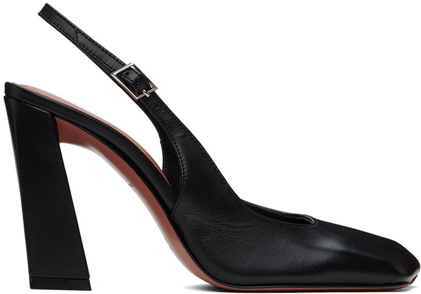 Tenisice i cipele Amina Muaddi Amina Muaddi Sling Heels Crna | CHARLOTTE SLING BLOCK NAPPA