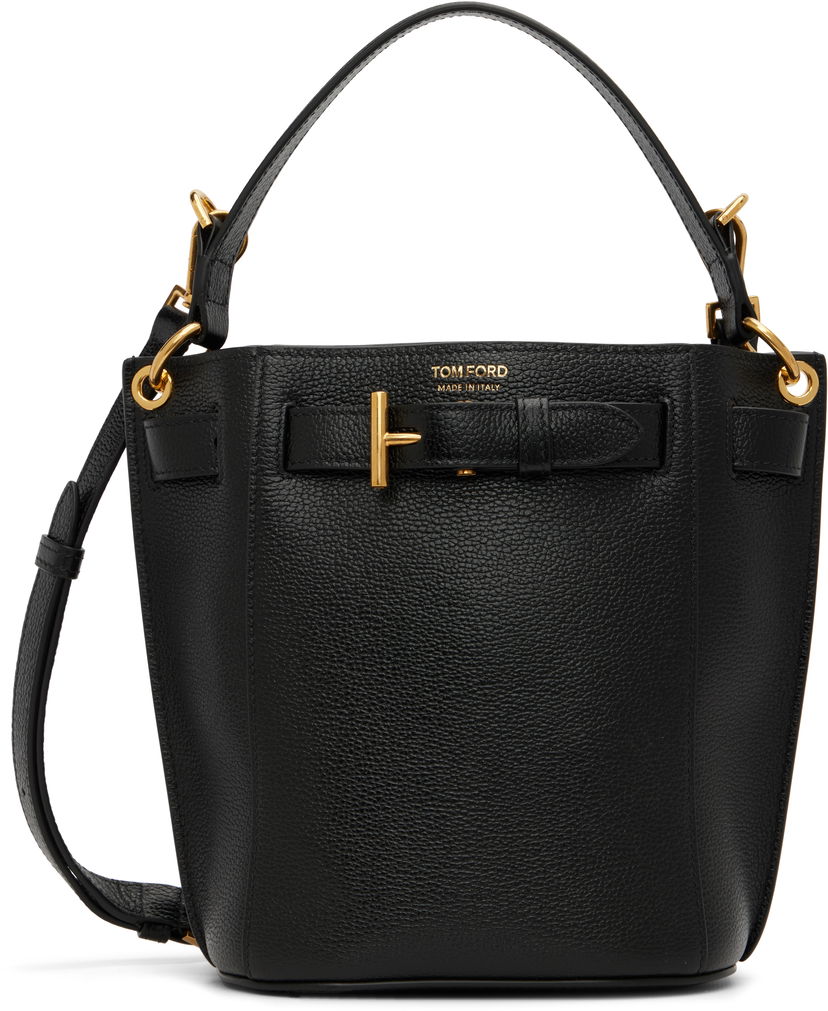Ručna torbica Tom Ford Tom Ford Mini Audrey Grained Leather Bucket Bag Crna | S0481-LCL429X