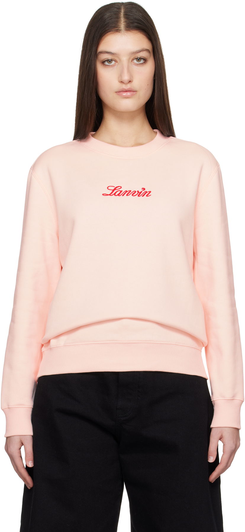 Džemper LANVIN Lanvin Embroidered Sweatshirt Ružičasta | RW-SS0006-J134-P25