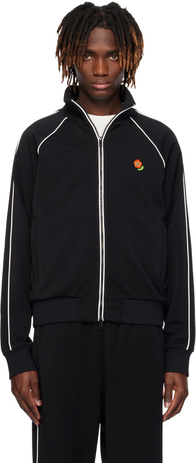 Dukserice KENZO Kenzo Paris 'KENZO Pop' Embroidered Track Jacket Crna | FF55SW2364IK