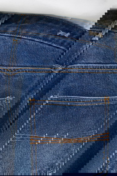 Jeans ADER ERROR Ader Error DENIM Cropped Wide-Leg Jeans with Front Seam and Embellished Hem Plava | BO01FWJE0112BL, 4
