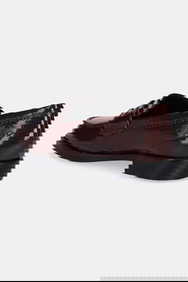 Tenisice i cipele Clarks Originals Straven Edge Leather Loafers with Flat Heel Tamnocrvena | 26184847, 2