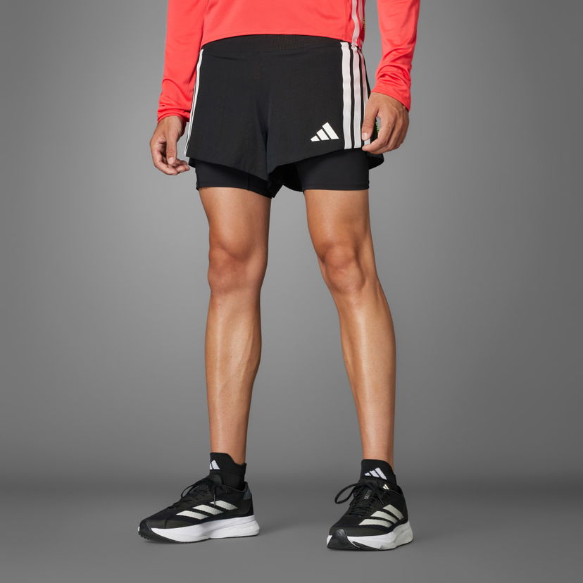 Kratke hlače adidas Performance 2-in-1 Running Shorts with Gel Pocket Crna | JD4202