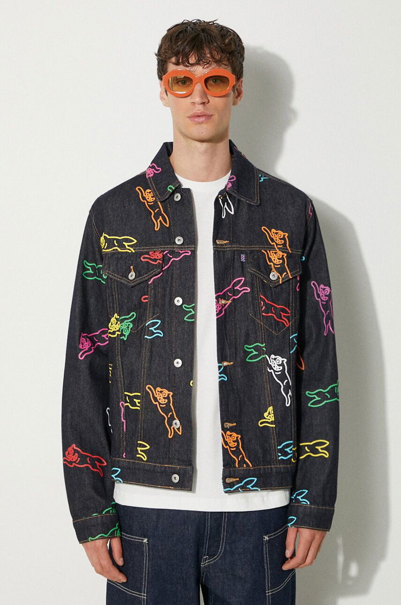 Jakna BBC IceCream ICECREAM Running Dog Denim Trucker Jacket Tamnoplava | IC24245