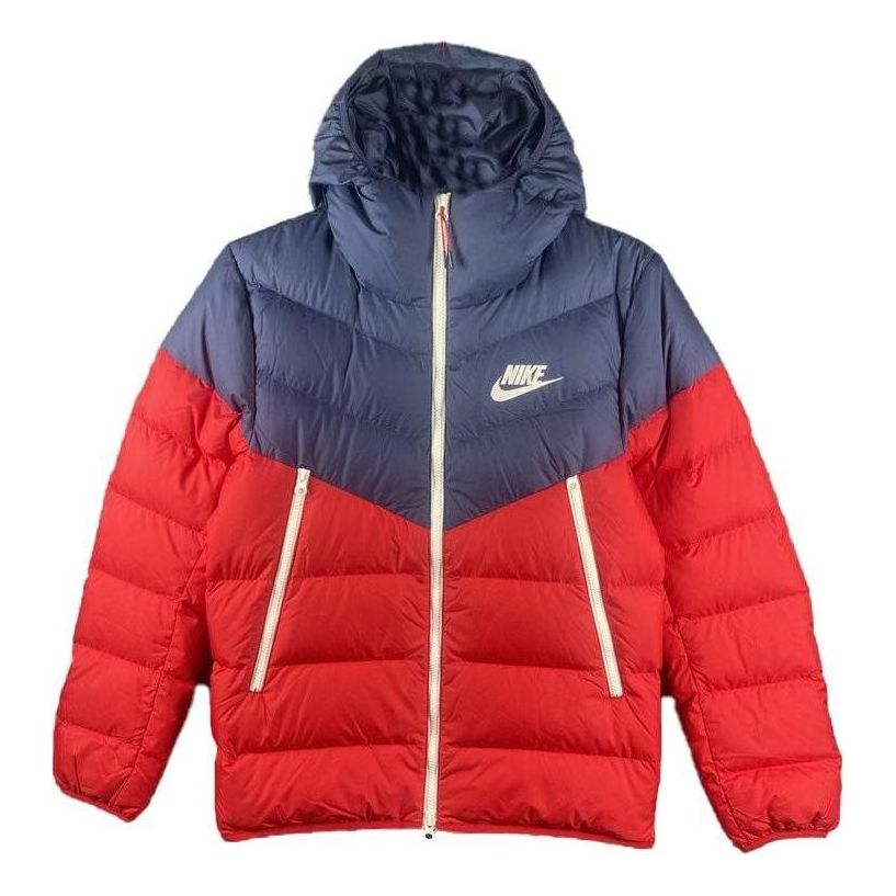 Pernata jakna Nike Sportswear Hooded Puffer Jacket Crvena | DV0754-410