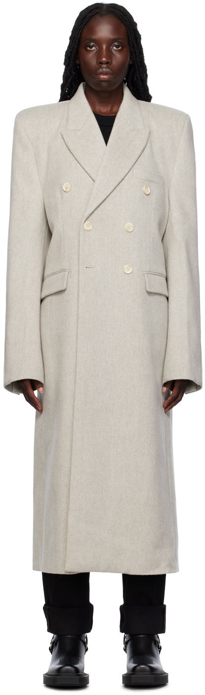 Kaputi VETEMENTS VTMNTS Tailored Double-Breasted Coat Siva | VL18CO600W