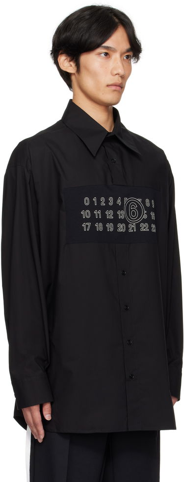 Košulja Maison Margiela MM6 Maison Margiela Long Sleeve Shirt with Numbers Print Crna | SH0NH0014 M35256, 1