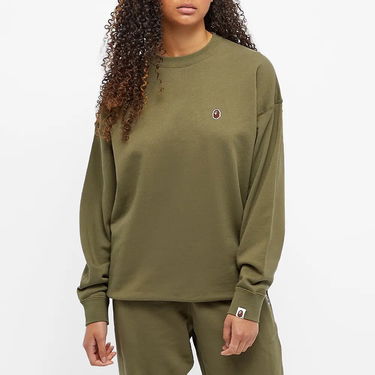 Dukserice BAPE Oversized Ape Logo Crew Sweat Zelena | 001SWH802503L-GRN, 2