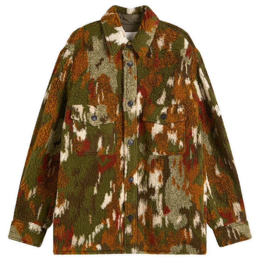 Košulja ISABEL MARANT Wool Overshirt With Print Zelena | 24HVE0052HF-B4C06H-67KI