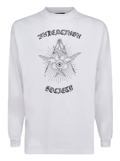 Majica kratkih rukava Balenciaga Free Your Mind T-Shirt Bijela | 541878TJVD89000