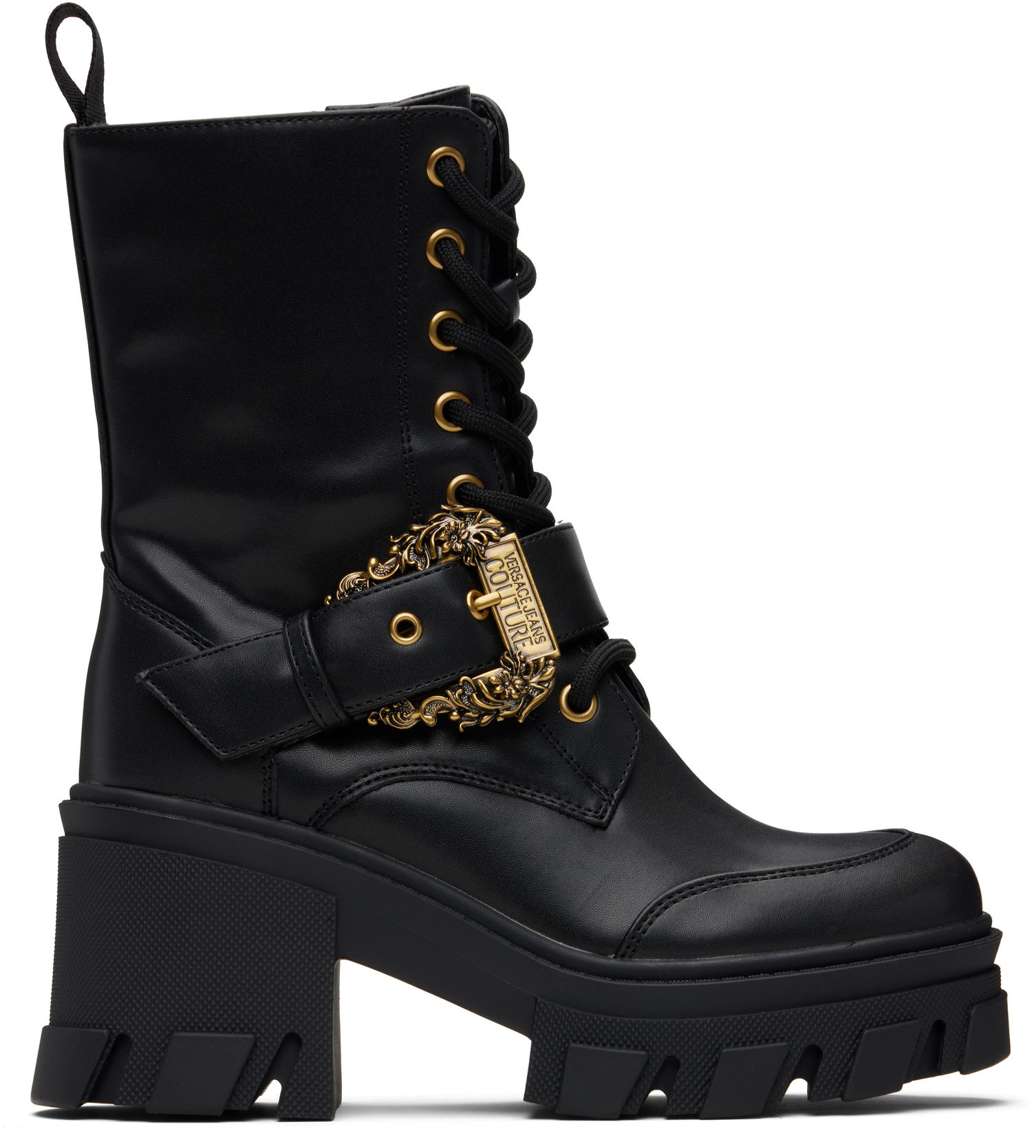 Tenisice i cipele Versace Versace Jeans Couture Baroque Buckle Drew Boots Crna | E79VA3S86_E71570, 0