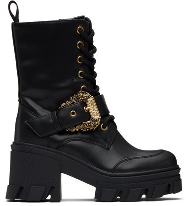 Tenisice i cipele Versace Versace Jeans Couture Baroque Buckle Drew Boots Crna | E79VA3S86_E71570, 0