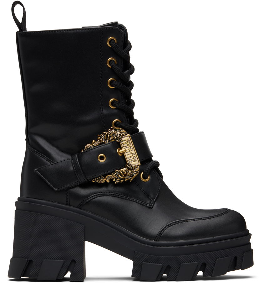 Tenisice i cipele Versace Versace Jeans Couture Baroque Buckle Drew Boots Crna | E79VA3S86_E71570