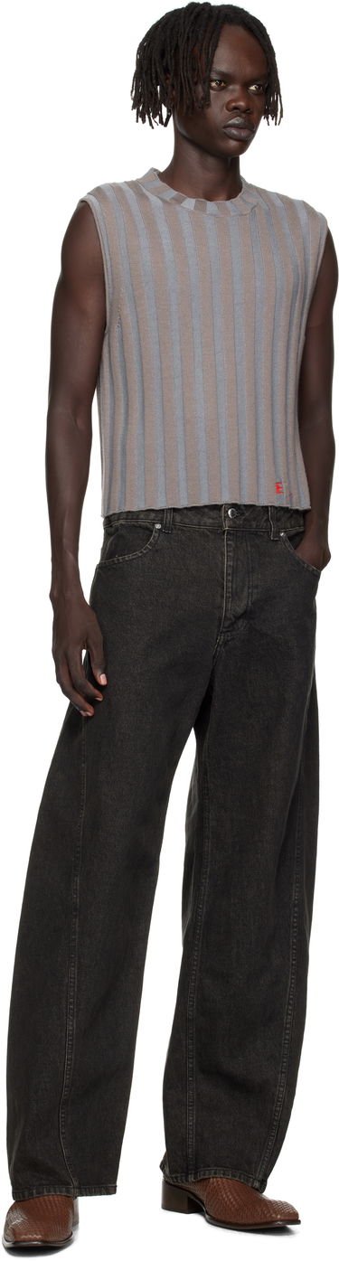 Džemper Eckhaus Latta Eckhaus Latta Ribbed Knit Vest Siva | 8025-EL-PF25-H, 3