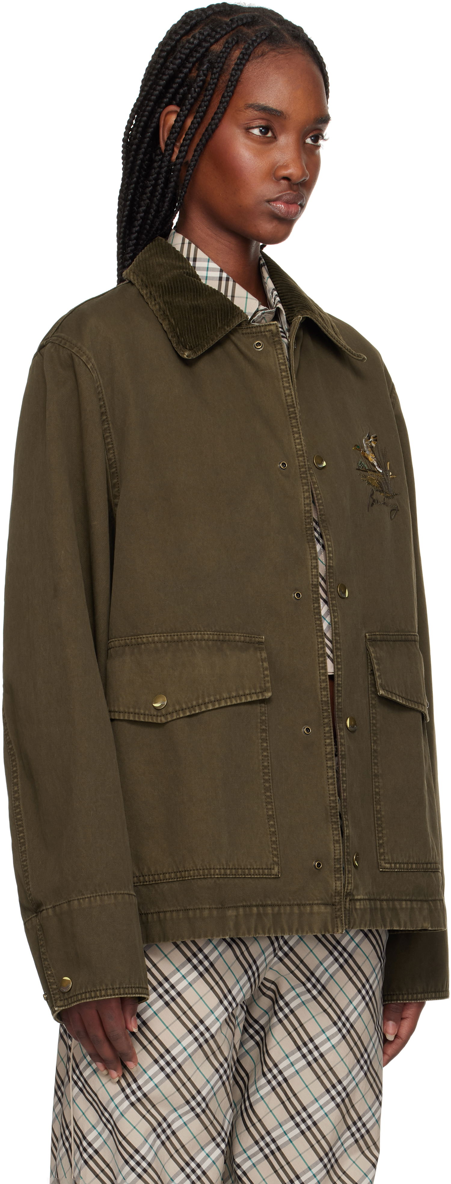 Jakna Burberry Burberry Cotton Field Jacket Zelena | 8101709, 1
