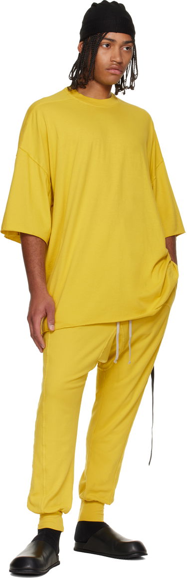 Majica kratkih rukava Rick Owens Concordians Tommy Oversized Raw-Edge Short Sleeve T-shirt Žuta | DU02E7259 RN, 3