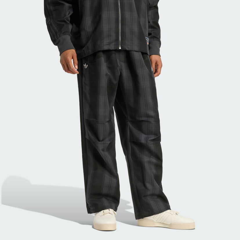 Hlače adidas Performance Originals All Blacks Firebird Plaid Track Pants Crna | KG4637