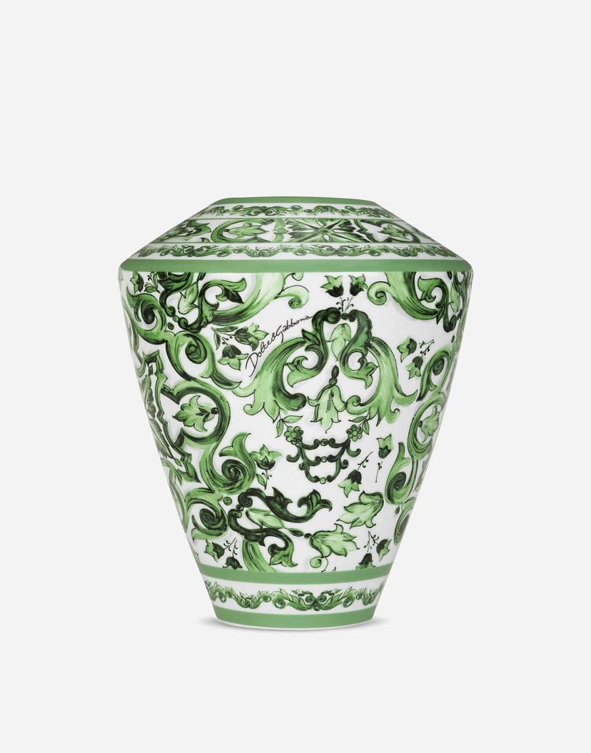 Home decor Dolce & Gabbana Dolce & Gabbana Large Amphora Porcelain Vase Zelena | TCC198TCAMZUV011