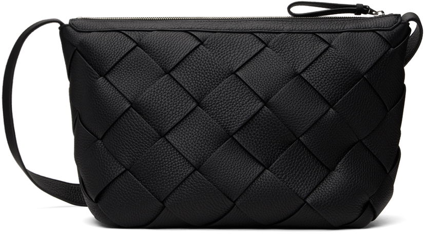 Torba za rame Bottega Veneta Bottega Veneta Diago Woven Leather Shoulder Bag Crna | 795125 V4FV1 8803