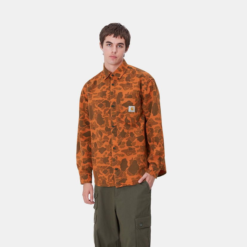 Košulja Carhartt WIP Duck Camo Long Sleeve Shirt Narančasta | I033769_8