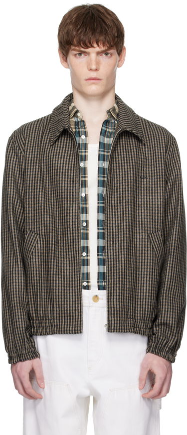 Jakna A.P.C. A.P.C. Gilbert Houndstooth Zip Jacket Smeđa | WOASP-M32018, 0