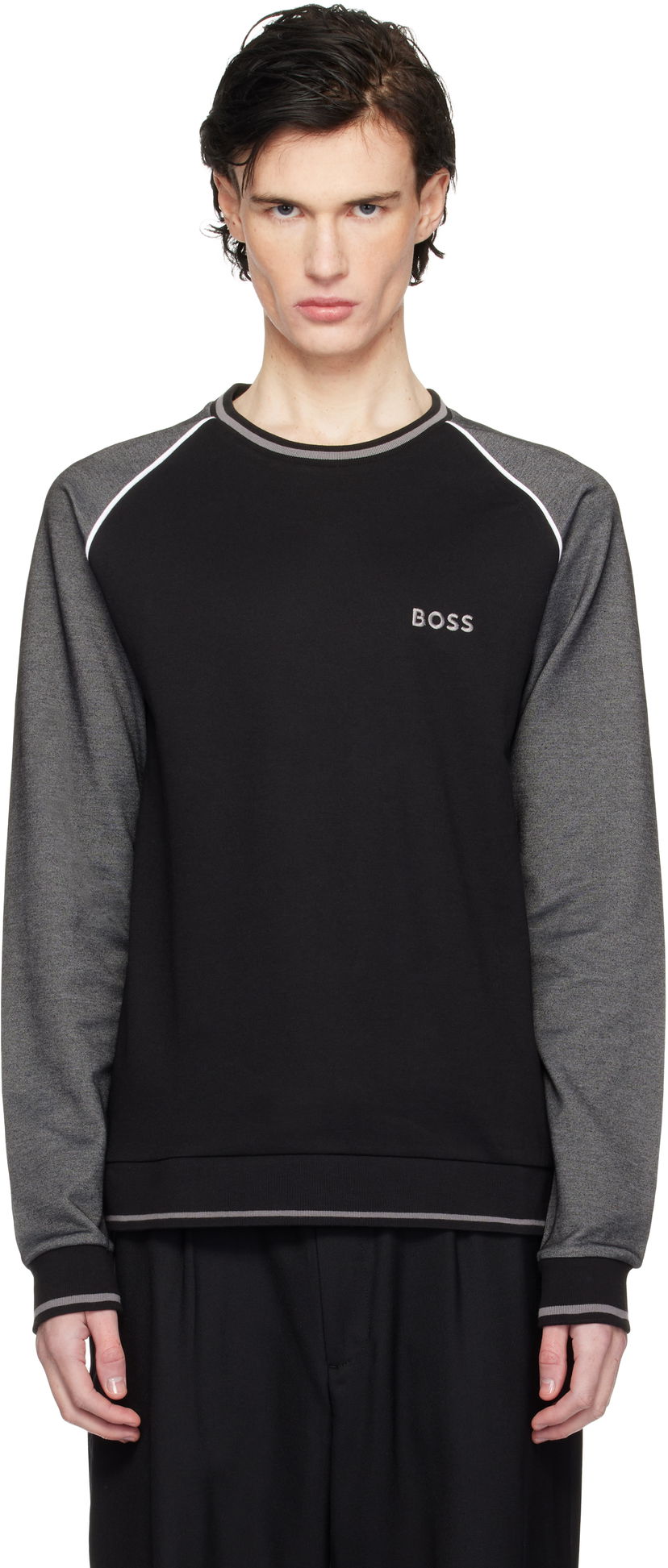 Dukserice BOSS Raglan Sleeve Sweatshirt Crna | 50535836