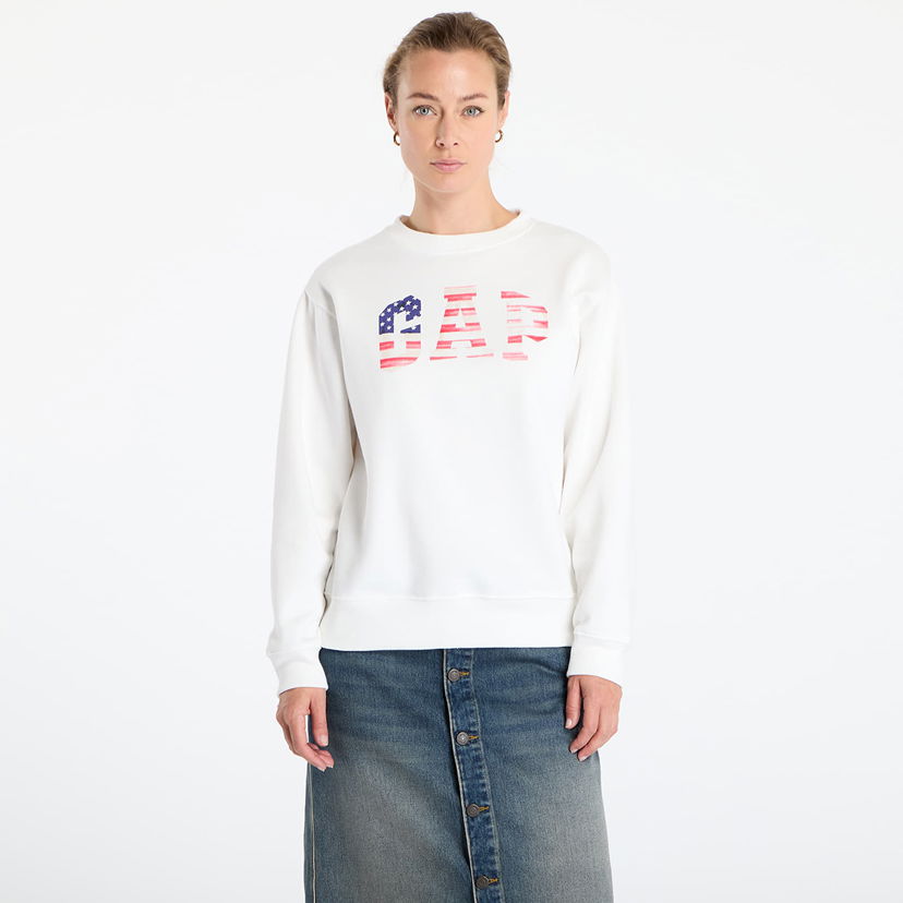 Dukserice GAP Heritage Logo Sweatshirt Bijela | 782487-01